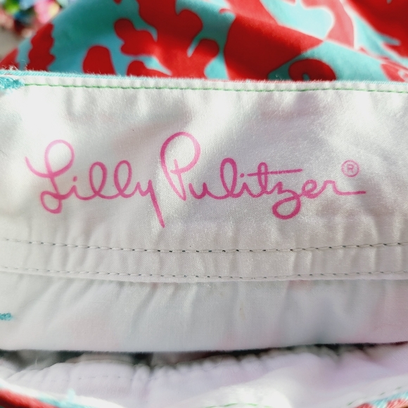 Lilly Pulitzer The Callhan Short Blue and Orange Print - Picture 4 of 5